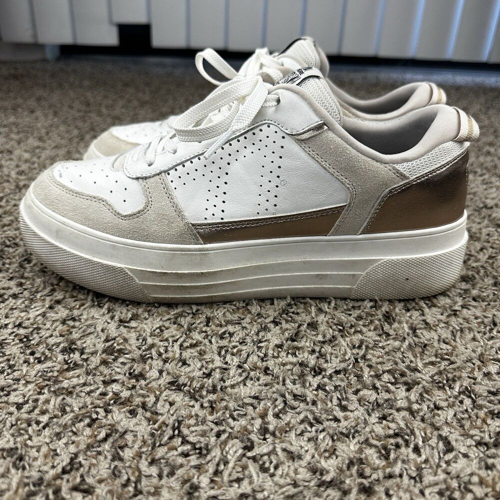 Le Tigre Midtown Lo Platform 1977 White Rose Gold Women's Sneakers Size 10M - Picture 3 of 12